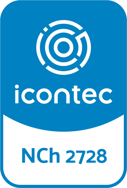 Logo ICONTEC 2728 azul con blanco